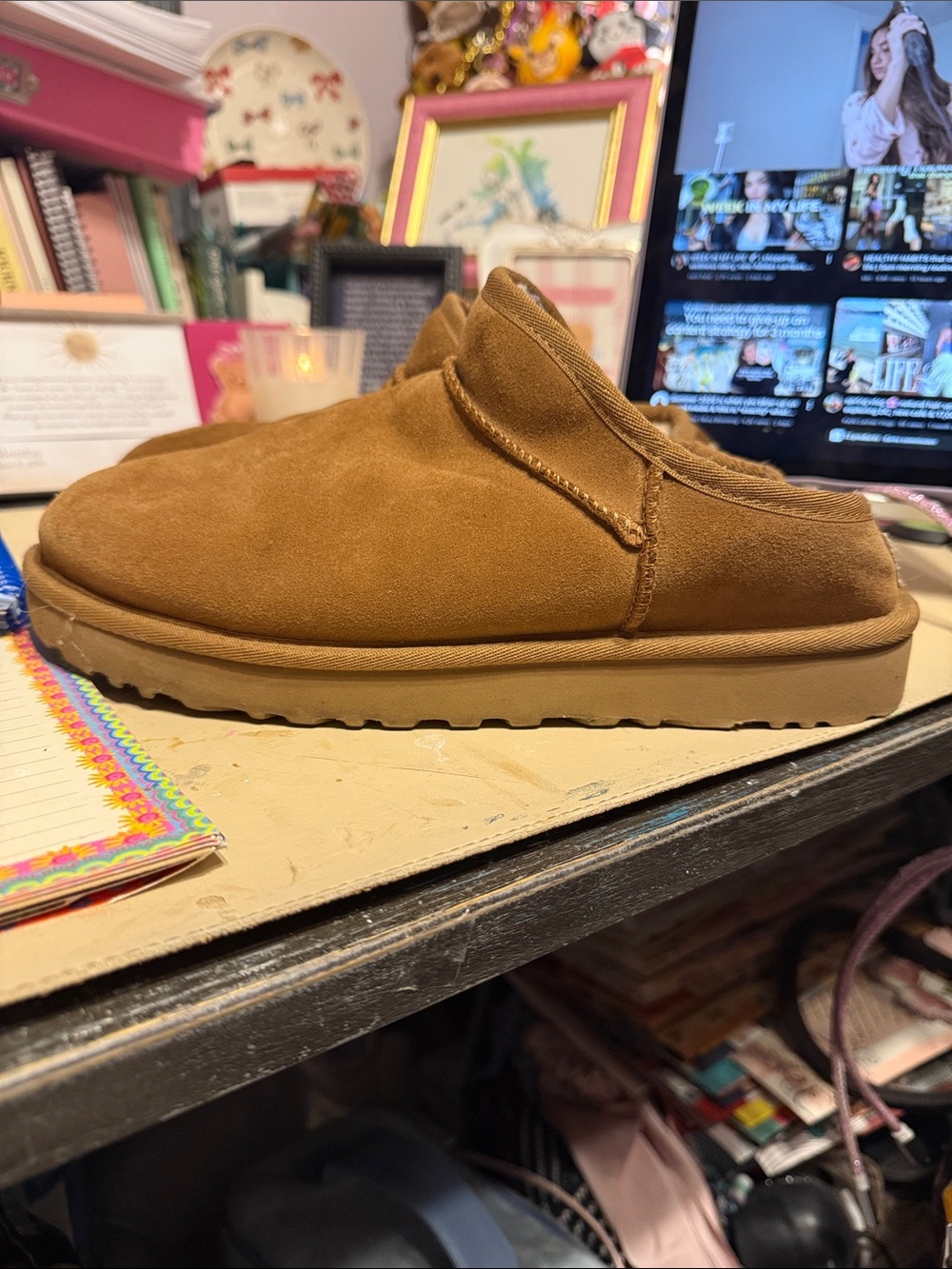 Ugg Chestnut Clogs Mules Shoes Size 9